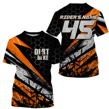 Load image into Gallery viewer, Personalized Motocross jersey kid men women UPF30+ off-road dirt bike orange MX racing shirt PDT265