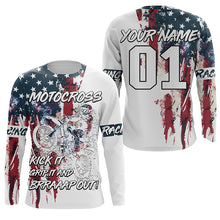 Load image into Gallery viewer, Patriotic Motocross Jersey UPF30+ Custom American Flag Brap MX Racing Motorcycle Shirt NMS1233