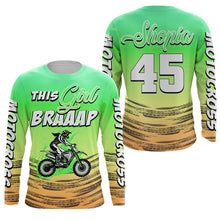 Load image into Gallery viewer, This Girl Brap Custom Motocross Jersey for Women Girls UPF30+ Dirt Bike Racing Off-road Motorcycle NMS1274