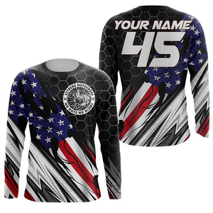 Patriotic Motocross Jersey Personalized UPF30+ No Guts No Glory Dirt Bike MX Racing Shirt NMS1174