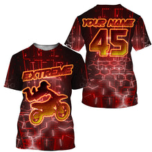 Load image into Gallery viewer, Red MX jersey custom dirt bike kid men women UPF30+ extreme Motocross racing shirt motorcycle PDT312