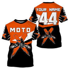 Load image into Gallery viewer, Custom dirt bike kid women men jersey UPF30+ extreme Motocross racing orange motorcycle shirt PDT320