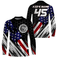 Load image into Gallery viewer, Patriotic Motocross Jersey Personalized UPF30+ No Guts No Glory Dirt Bike MX Racing Shirt NMS1174