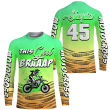 Load image into Gallery viewer, This Girl Brap Custom Motocross Jersey for Women Girls UPF30+ Dirt Bike Racing Off-road Motorcycle NMS1274