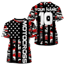 Load image into Gallery viewer, Camo Motocross youth men women jersey custom upf30+ patriotic off-road dirt bike shirt motorcycle PDT440