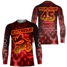 Load image into Gallery viewer, Red MX jersey custom dirt bike kid men women UPF30+ extreme Motocross racing shirt motorcycle PDT312