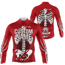 Load image into Gallery viewer, Red skeleton men cycling jersey UPF50+ skull bike shirt MTB BMX dirt Breathable road biking tops| SLC223