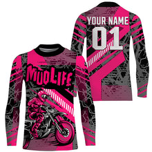 Load image into Gallery viewer, Mud Life Personalized Motocross Jersey UPF30+ Women Girls MX Racing Dirt Bike Shirt NMS1197