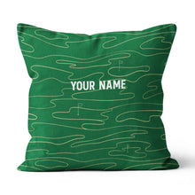 Load image into Gallery viewer, Green Golf Course Custom Throw Pillow Personalized Golf Gifts For Golfer LDT1148