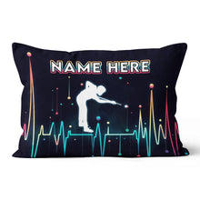 Load image into Gallery viewer, Funny Colorful Heartbeat Billiard Player Throw Pillow Custom Pool Throw Pillow TDM0893
