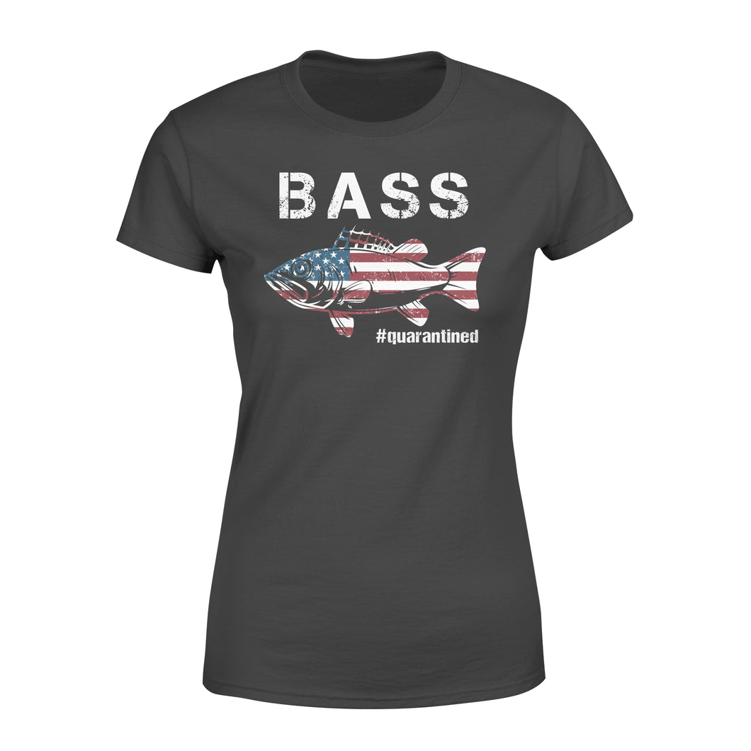Bass fishing US flag quarantined shirts