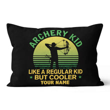 Load image into Gallery viewer, Custom Funny Archery Kid Retro Vintage Pillow, Funniest Pillows Gifts TDM0786