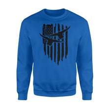 Load image into Gallery viewer, Duck Hunting American Flag Clothes, Shirt for Hunting NQS121 - Standard Fleece Sweatshirt