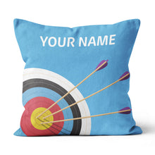Load image into Gallery viewer, Personalized Blue 3D Target Archery Throw Pillows Best Gifts For Archery VHM0846