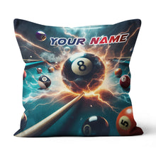 Load image into Gallery viewer, Personalized Thunder Lightning 8 Ball Billiard 3D Pillow Top Pillow Gift VHM0898