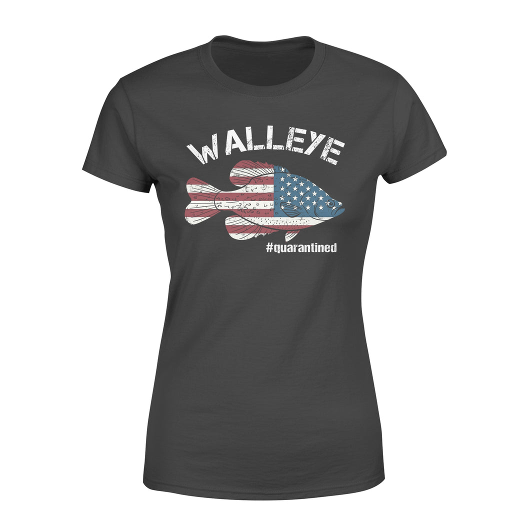 Walleye fishing US flag quarantined shirts