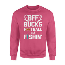 Load image into Gallery viewer, BFF bucks football and fishing - Standard Crew Neck Sweatshirt