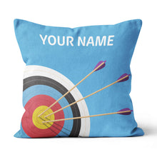 Load image into Gallery viewer, Personalized Blue 3D Target Archery Throw Pillows Best Gifts For Archery VHM0846