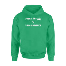 Load image into Gallery viewer, Thick thighs thin patience - Standard Hoodie