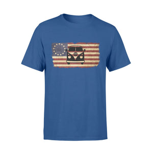 Campervan American flag shirt, camping shirt- 3DQ38