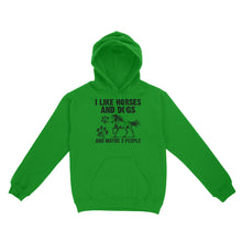 Load image into Gallery viewer, I Like Horses and Dogs and maybe 3 people, funny Horse shirt D03 NQS2710 - Standard Hoodie