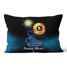 Load image into Gallery viewer, Personalized Billiard 8 Ball Flame Pillow, Funny Billiard Pillow Gifts TDM0882