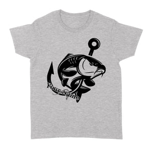 Carp fishing tattoos Customize name Women's T-shirt, personalized fishing gifts for fisherman - NQS1208