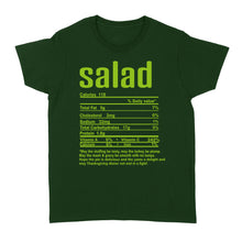 Load image into Gallery viewer, Salad nutritional facts happy thanksgiving funny shirts - Standard Women&#39;s T-shirt