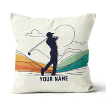 Load image into Gallery viewer, Multicolor Continuous Golfer Custom Golf Pillow Personalized Golf Gifts LDT1160