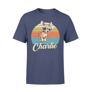 Custom name awesome Chihuahua 1970s vintage retro personalized gift - Standard T-shirt