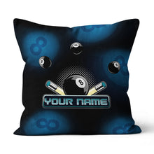 Load image into Gallery viewer, Custom Black Billiard Balls Cue 3D Printed Pillow, Billiard Throw Pillow TDM0743