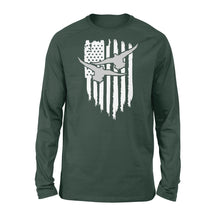 Load image into Gallery viewer, Duck Hunting American Flag Clothes, Shirt for Hunting - Standard Long Sleeve