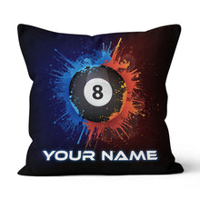 Load image into Gallery viewer, Personalized Water And Fire 8 Ball Billiard Pillow Custom Billiard Gifts VHM0830