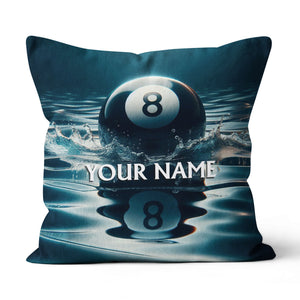 Personalized Water 8 Ball Billiard 3D Pillow, Best Throw Pillow Billiard VHM0894