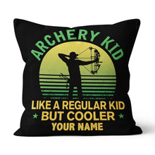 Load image into Gallery viewer, Custom Funny Archery Kid Retro Vintage Pillow, Funniest Pillows Gifts TDM0786
