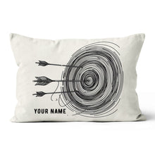 Load image into Gallery viewer, Personalized Continuous Line Target Archery Pillow, Archery Gifts Ideas VHM0905