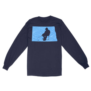 North Dakota Ice Fishing Shirts, Winter Fishing North Dakota State Love Fishing Long Sleeve - FSD2926 D06