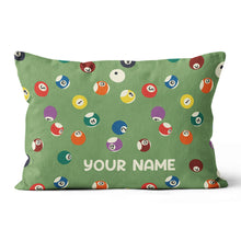 Load image into Gallery viewer, Customized Billiard Balls Full Printing Green Pillow For Billiard Lover TDM0751