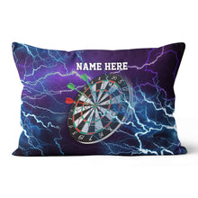 Load image into Gallery viewer, Purple Thunder Lightning Custom Dart Pillow Personalized Darts Gifts LDT1183