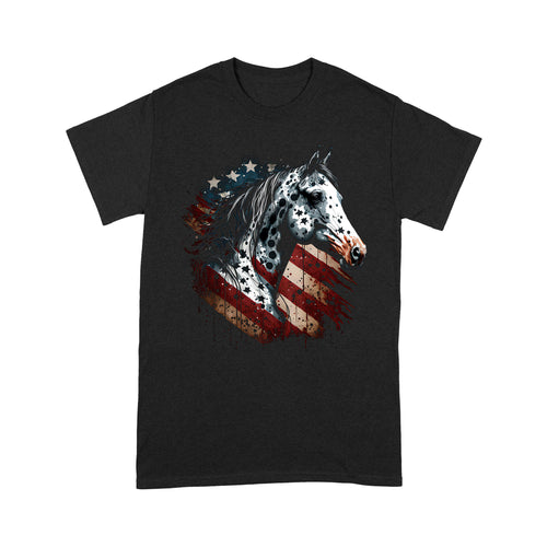 Appaloosa Horse American Flag T Shirts, Patriotic Horse Lovers Gifts IPHW3871