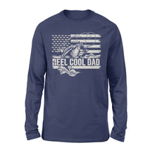 Load image into Gallery viewer, Reel Cool Dad American flag shirt, Perfect Father&#39;s Day Gifts for Fisherman D01 NQS1213  - Standard Long Sleeve