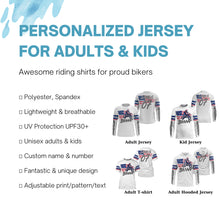 Load image into Gallery viewer, Kid&amp;Adult custom Motocross jersey American Flag AntiUV Brap dirt bike Extreme MX racing motorcycle| NMS918