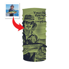 Load image into Gallery viewer, Fishing Shirt Custom Name, Image, Time, Location 3D UV protection Shirts UPF 30+ Fishing gift| Green- TMTS050