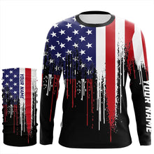 Load image into Gallery viewer, American Flag UV Protection Custom Long Sleeve Shirts Upf 30+ Patriotic Fishing Apparel TTN120