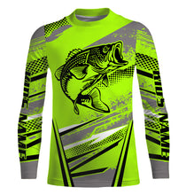 Load image into Gallery viewer, Personalized Bass Fishing Jerseys, Green Fishing Apparel UV Protection, Gift for Fishing Lovers TTN84