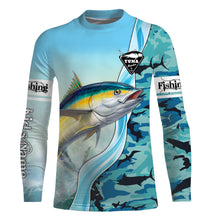 Load image into Gallery viewer, Tuna Fishing Shirts Blue Ocean Camouflage Performance Fishing Shirt, Sun Protection Long Sleeve, Perfect Gift for Fisherman TTN39