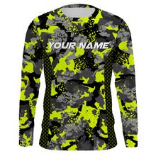 Load image into Gallery viewer, Colorful Fishing Camo Custom UV Long Sleeve Performance Fishing Shirts, Camouflage Fishing Apparel TTN82