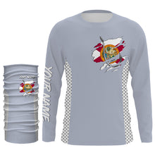 Load image into Gallery viewer, Florida Flag Fish Hook Custom UV Protection Long Sleeve performance Fishing Shirts TTN70
