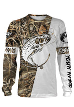 Load image into Gallery viewer, Rainbow Trout / Steelhead Personalized fishing tattoo camo all-over print long sleeve, T-shirt, Hoodie, Zip up hoodie - FSA8