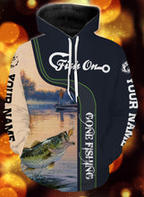 Load image into Gallery viewer, Personalized fish on gone fishing full printing shirt and hoodie - TATS8